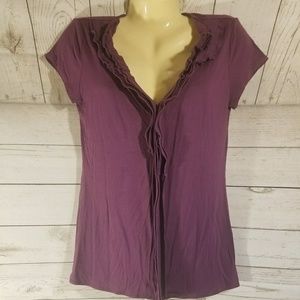 2 for 15 New York & Co Stretch Purple Short Tee